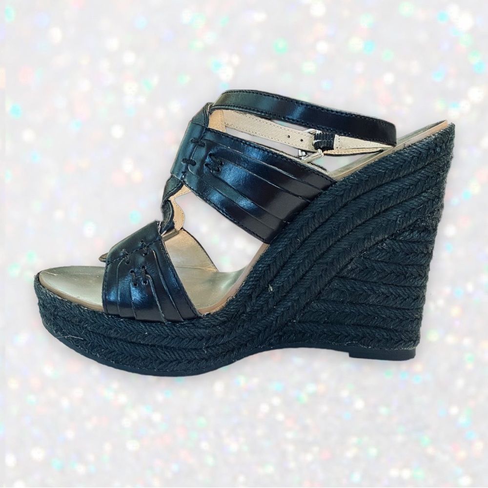 Michael Kors Maple Wedge Black Sandals